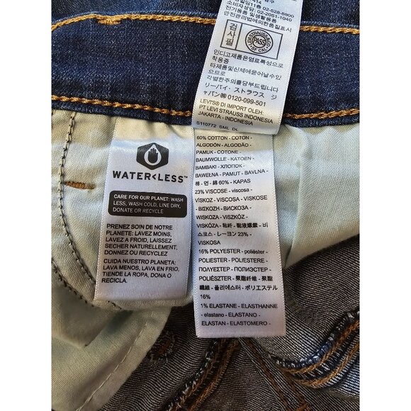 Levi's Womens size 31 Mid-Length Denim Shorts Mid Rise Slim Through Hip Waist 33 - Picture 6 of 6